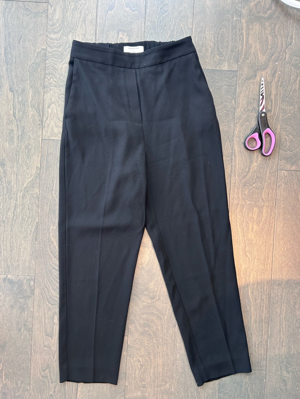 Babaton Black High-Rise Trousers Cropped